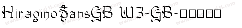 HiraginoSansGB W3-GB字体转换
